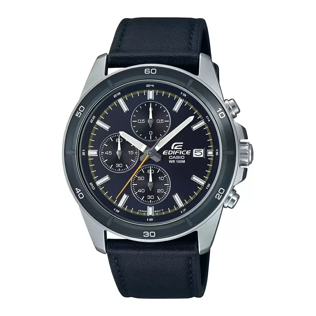 WW2029 Casio Edifice Chronograph Stainless Steel Leather Belt Watch EFR-526L-2CVUDF