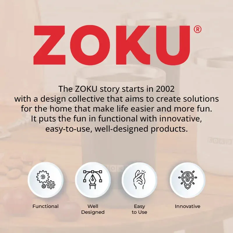 Zoku Pocket Stainless Steel Cutlery with Travel Case | Set of 3 | Peach